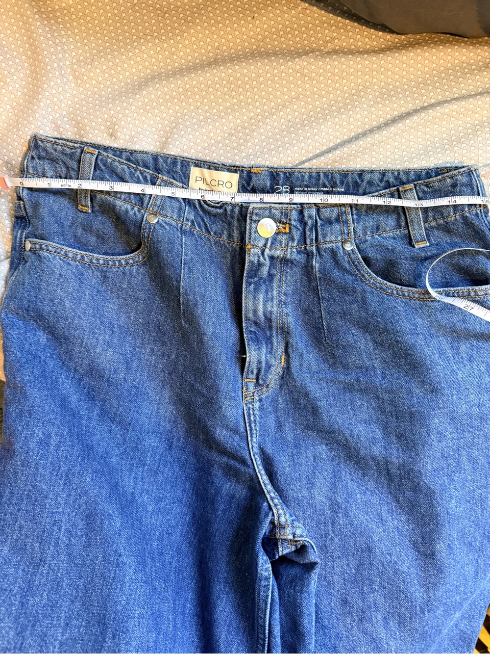 Pilcro Wide Leg Cropped Women’s Jeans - Blue Denim Size28 - Picture 6 of 8